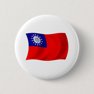 Macaron Rond 5 Cm Bouton du drapeau de la Birmanie