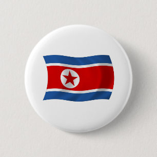 Macaron Rond 5 Cm Bouton du drapeau de la Corée du Nord