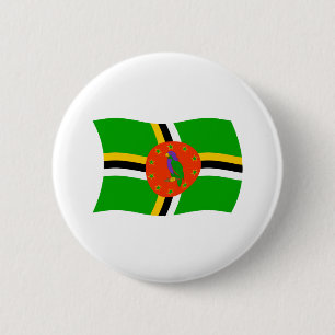 Macaron Rond 5 Cm Bouton du drapeau de la Dominique
