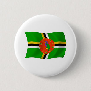 Macaron Rond 5 Cm Bouton du drapeau de la Dominique