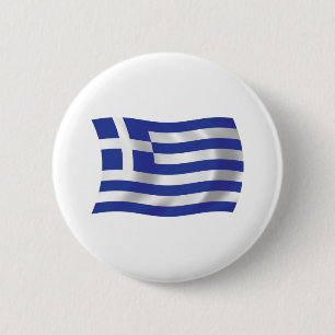 Macaron Rond 5 Cm Bouton du drapeau de la Grèce