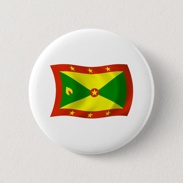 Macaron Rond 5 Cm Bouton du drapeau de la Grenade (Devant)