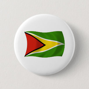 Macaron Rond 5 Cm Bouton du drapeau de la Guyane
