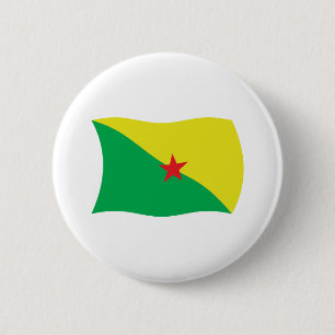 Macaron Rond 5 Cm Bouton du drapeau de la Guyane française