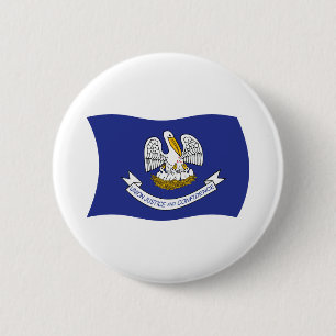 Macaron Rond 5 Cm Bouton du drapeau de la Louisiane