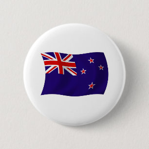 Macaron Rond 5 Cm Bouton du drapeau de la Nouvelle-Zélande