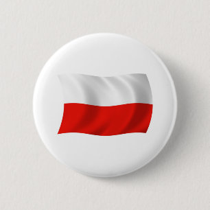 Macaron Rond 5 Cm Bouton du drapeau de la Pologne