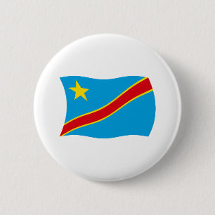 Macaron Rond 5 Cm Bouton du drapeau de la République démocratique du