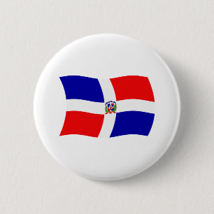 Macaron Rond 5 Cm Bouton du drapeau de la République dominicaine