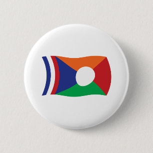 Macaron Rond 5 Cm Bouton du drapeau de la Réunion