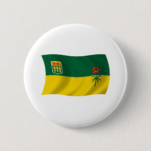 Macaron Rond 5 Cm Bouton du drapeau de la Saskatchewan