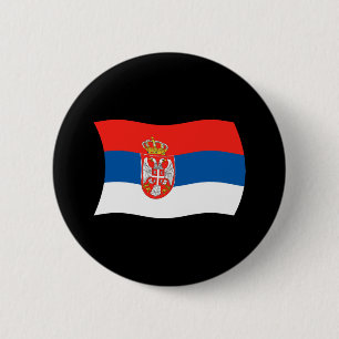 Macaron Rond 5 Cm Bouton du drapeau de la Serbie