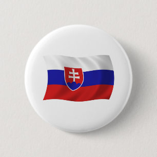 Macaron Rond 5 Cm Bouton du drapeau de la Slovaquie