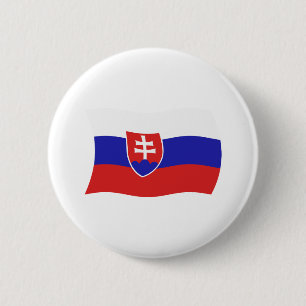 Macaron Rond 5 Cm Bouton du drapeau de la Slovaquie