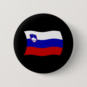 Macaron Rond 5 Cm Bouton du drapeau de la Slovénie