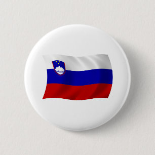 Macaron Rond 5 Cm Bouton du drapeau de la Slovénie