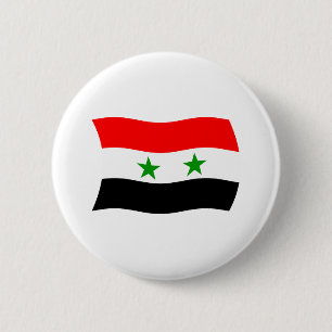 Macaron Rond 5 Cm Bouton du drapeau de la Syrie