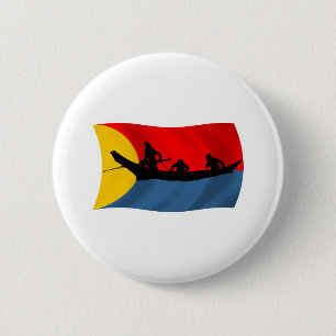 Macaron Rond 5 Cm Bouton du drapeau de la tribu Clatsop
