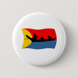 Macaron Rond 5 Cm Bouton du drapeau de la tribu Clatsop