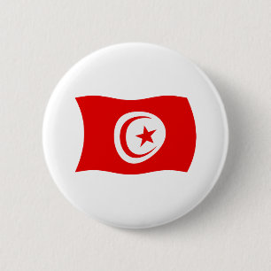 Macaron Rond 5 Cm Bouton du drapeau de la Tunisie