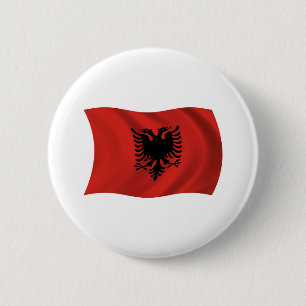 Macaron Rond 5 Cm Bouton du drapeau de l'Albanie