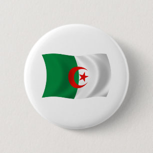 Macaron Rond 5 Cm Bouton du drapeau de l'Algérie