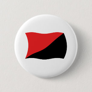 Macaron Rond 5 Cm Bouton du drapeau de l'anarcho-syndicalisme