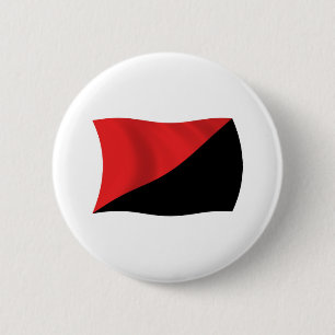Macaron Rond 5 Cm Bouton du drapeau de l'anarcho-syndicalisme