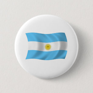 Macaron Rond 5 Cm Bouton du drapeau de l'Argentine