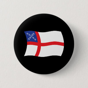 Macaron Rond 5 Cm Bouton du drapeau de l'Église épiscopale des États