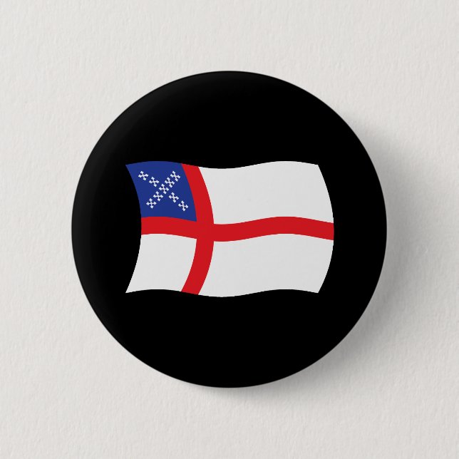 Macaron Rond 5 Cm Bouton du drapeau de l'Église épiscopale des États (Devant)