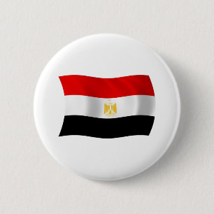 Macaron Rond 5 Cm Bouton du drapeau de l'Égypte