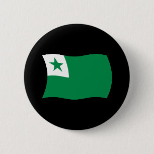Macaron Rond 5 Cm Bouton du drapeau de l'espéranto