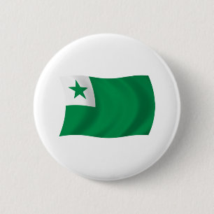 Macaron Rond 5 Cm Bouton du drapeau de l'espéranto
