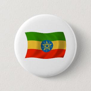 Macaron Rond 5 Cm Bouton du drapeau de l'Éthiopie