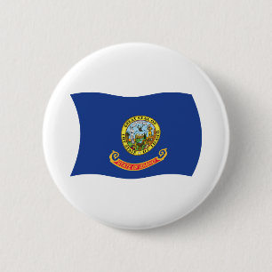 Macaron Rond 5 Cm Bouton du drapeau de l'Idaho