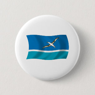 Macaron Rond 5 Cm Bouton du drapeau de l'île de Midway