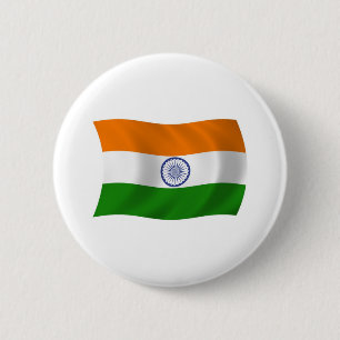 Macaron Rond 5 Cm Bouton du drapeau de l'Inde