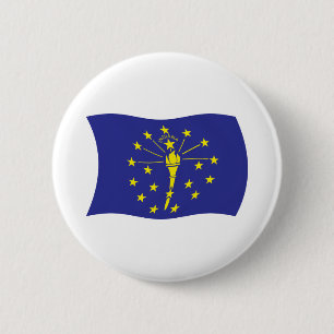 Macaron Rond 5 Cm Bouton du drapeau de l'Indiana