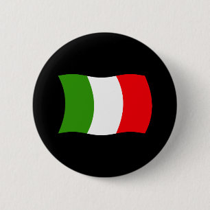 Macaron Rond 5 Cm Bouton du drapeau de l'Italie