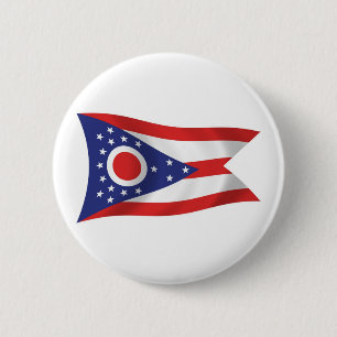 Macaron Rond 5 Cm Bouton du drapeau de l'Ohio