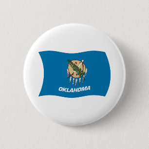 Macaron Rond 5 Cm Bouton du drapeau de l'Oklahoma