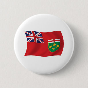 Macaron Rond 5 Cm Bouton du drapeau de l'Ontario