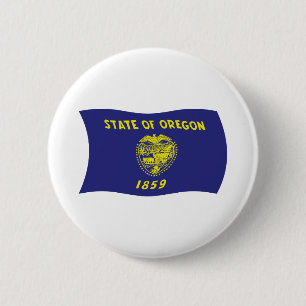 Macaron Rond 5 Cm Bouton du drapeau de l'Oregon