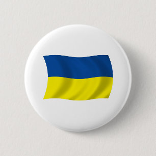 Macaron Rond 5 Cm Bouton du drapeau de l'Ukraine