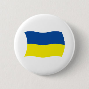 Macaron Rond 5 Cm Bouton du drapeau de l'Ukraine