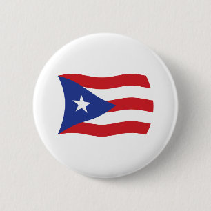 Macaron Rond 5 Cm Bouton du drapeau de Porto Rico