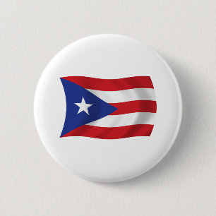 Macaron Rond 5 Cm Bouton du drapeau de Porto Rico