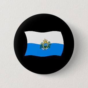 Macaron Rond 5 Cm Bouton du drapeau de Saint-Marin