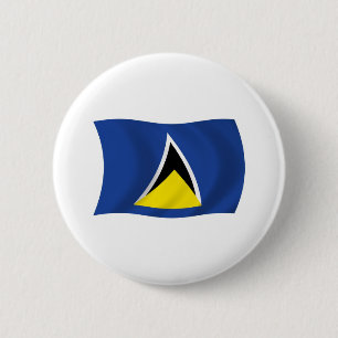 Macaron Rond 5 Cm Bouton du drapeau de Sainte-Lucie